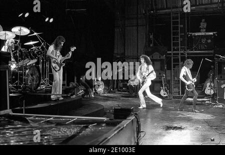 Queen. Live at Cardiff Castle Festival 10/09/1976 Stockfoto