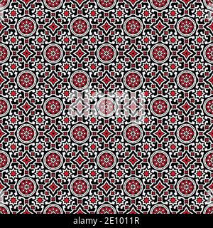 Sindhi Ajrak-Muster, Vektor-Illustration Stock Vektor