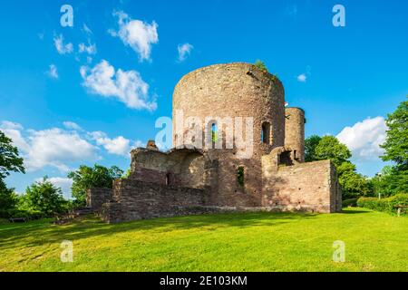 Burgruine Krukenburg in Bad Karlshafen-Helmarshausen, Reinhardswald, Weserbergland, Hessen, Deutschland, Europa Stockfoto