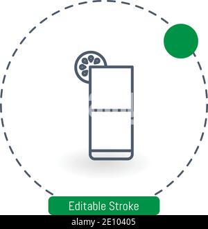 Orange Juice Vektor-Symbol editierbare Kontur Kontur Symbole für Web Und mobil Stock Vektor