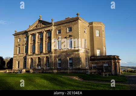 Castle ward, ein Gebäude des National Trust aus dem 18. Jahrhundert, in der Nähe des Dorfes Strangford in der Grafschaft Down, Nordirland. Stockfoto