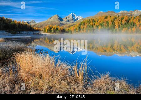 Lej da Staz, Oberengadin, Graubünden, Schweiz, Europa Stockfoto