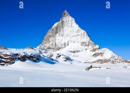 Matterhorn, 4478 (m), Zermatt, Wallis, Schweiz, Europa Stockfoto