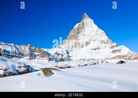 Matterhorn, 4478 (m), Zermatt, Wallis, Schweiz, Europa Stockfoto