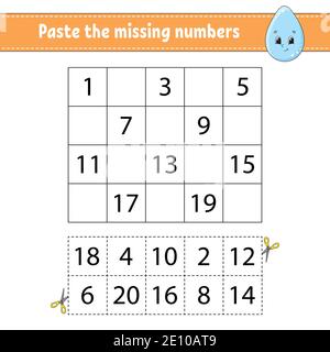 Addition und Subtraktion. Aufgabe für Kinder. Arbeitsblatt zur Entwicklung von Schulungen. Aktivitätsseite. Spiel für Kinder. Witziger Charakter. Isolierte Vektorgrafik Stock Vektor