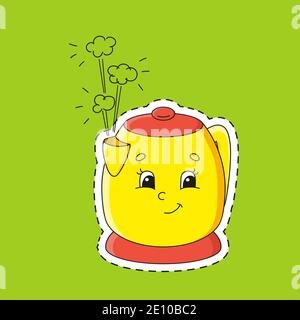 Cute Charakter. Bunte vektor Illustration. Cartoon Stil. Auf weissem Hintergrund. Design Element. Vorlage für ihr Design, Bücher, Aufkleber, Stock Vektor