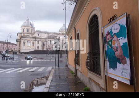 Rom, Italien. Januar 2021. Das Wandgemälde des Straßenkünstlers Laika zur Feier der Genehmigung des Gesetzes über die Legalisierung der Abtreibung in Argentinien, das am 30. Dezember 2020 stattfand (Foto: Matteo Nardone/Pacific Press) Quelle: Pacific Press Media Production Corp./Alamy Live News Stockfoto