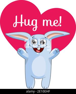 Cartoon Kaninchen bereit für eine Umarmung Stock Vektor