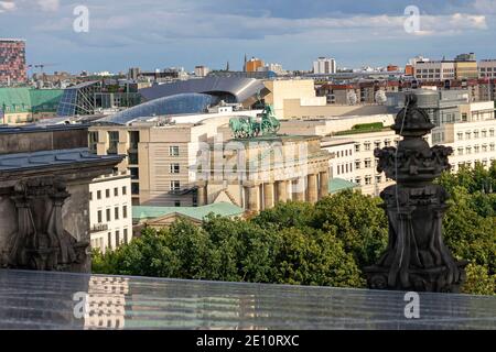 Reichstag, Deutsches parlamentsgebäude und Besuch auf dem Dach Stockfoto