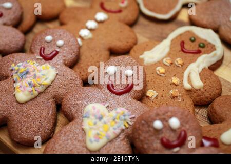 Lebkuchen Männer Kekse Stockfoto