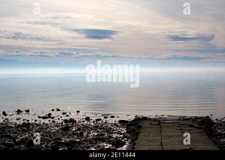 Nebel Im November Über Bodensee, Deutschland Stockfoto