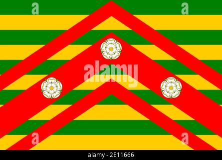 County Flagge von East Riding von Yorkshire Rat, der repräsentiert East Riding of Yorkshire Council in Großbritannien Stockfoto