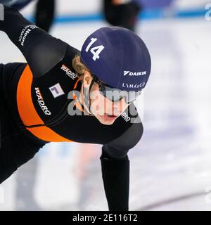 HEERENVEEN, NIEDERLANDE - 3. JANUAR: Jens van t Wout während der Niederländischen Nationalmeisterschaften Allround Shorttrack bei Thialf Icerink am 3. Januar 2 Stockfoto