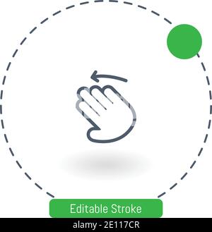 Blättern nach links Vektorsymbol bearbeitbare Konturumrisssymbole für Web Und mobil Stock Vektor