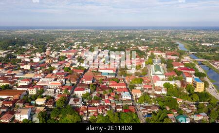 Historische Kolonialstadt im spanischen Stil Vigan. Historische Gebäude in Vigan Stadt, Unesko Weltkulturerbe. Stockfoto