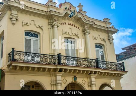 Das historische San Carlos Institute in der Duval Street in Key West, den Florida Keys. Stockfoto