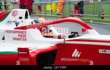 Vallelunga, Italien 6. dezember 2020, Aci Rennwochenende. Racing Formel regionalen Autofahrer Oliver Rasmussen im Auto-Cockpit Stockfoto