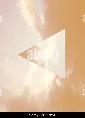 Geometrische abstrakte Hintergrund in Set Segel Champagner Farbe Stockfoto
