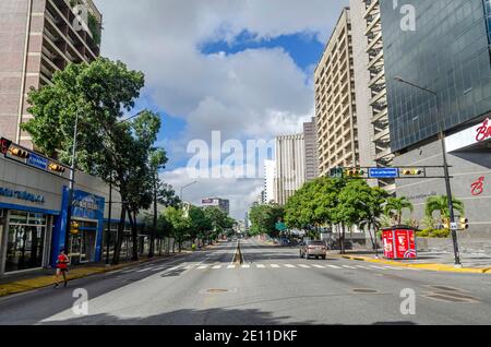 Venezuela kehrt am kommenden Montag, den 4. Januar, bis Sonntag, den 10. Januar, in die radikale Quarantäne zurück und nimmt aufgrund der Entwicklung das 7+7-Programm wieder auf Stockfoto