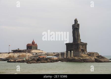 Thiruvalluvar Statue in Kanyakumari, Indien Stockfoto