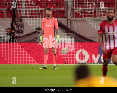 Piräus, Griechenland. Januar 2021. José Sá von Olympiacos F.C. während des Super League Greece Spiels im Karaiskakis Stadion, Piräus Bild von Yannis Halas/Focus Images/Sipa USA 03/01/2021 Credit: SIPA USA/Alamy Live News Stockfoto