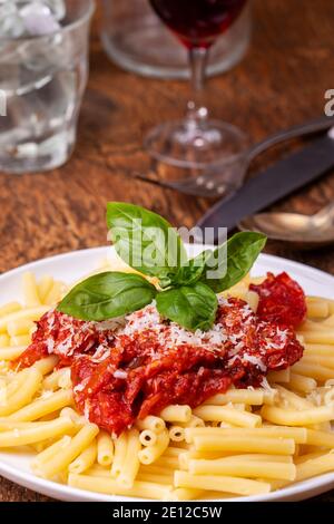 Rigatoni-Nudeln Stockfoto