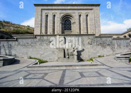 Jerewan, Armenien - 7. Jun 2016: Bibliothek alter Bücher Matenadara Stockfoto