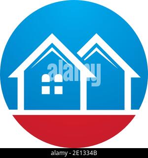 Immobilien, Immobilien und Bau Logo-Design für Unternehmen Corporate Zeichen Stock Vektor