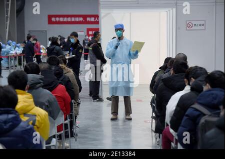 Peking, China. Januar 2021. 200,000 Menschen werden die Impfung von COVID-19 in Peking, China am 03. Januar 2021.(Foto von TPG/cnsphotos) Quelle: TopPhoto/Alamy Live News Stockfoto