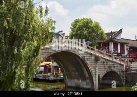 Fengjing, Shanghai, China - 28. Juli 2015: Fengjing Altstadt, Altstadt in Shanghai, China Stockfoto