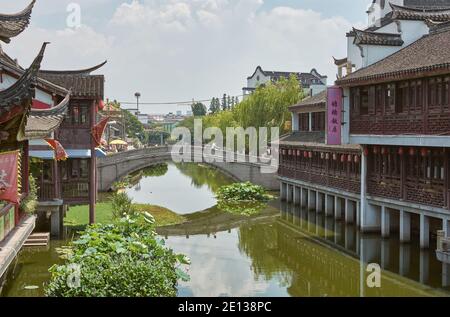 Fengjing, Shanghai, China - 28. Juli 2015: Fengjing Altstadt, Altstadt in Shanghai, China Stockfoto