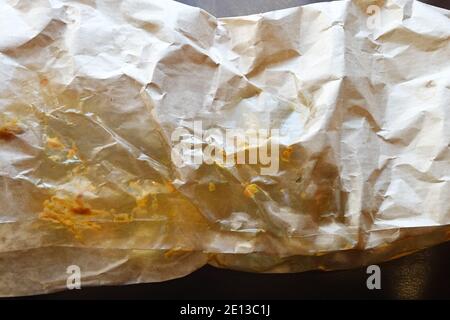 Hintergrund für Fettpapier Stockfoto