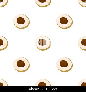 Illustration zum Thema große farbige nahtlose Longan, helle Frucht Muster für Dichtung. Fruchtmuster bestehend aus schönen nahtlosen Wiederholung Longan. Einfach Stock Vektor