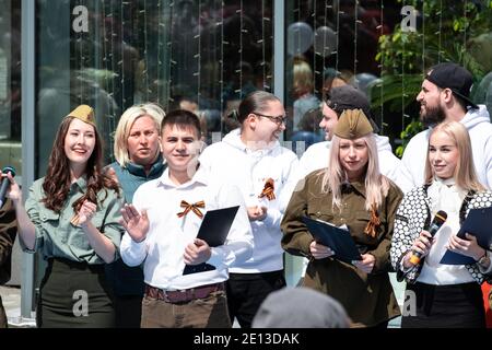 Chabarocsk, Russland - 09. Mai 2019: Konzert zu Ehren des Siegestages im großen Vaterländischen Krieg Stockfoto