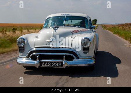 1950 Oldsmobile Rocket 88 für die panamerikanische Rallye vorbereitet Stockfoto