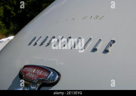 1950 Oldsmobile Rocket 88 für die panamerikanische Rallye vorbereitet Stockfoto