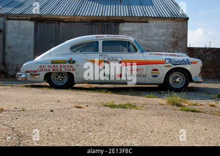 1950 Oldsmobile Rocket 88 für die panamerikanische Rallye vorbereitet Stockfoto