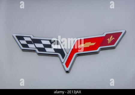 2005 Corvette Z06 amerikanischer V8-Sportwagen Stockfoto