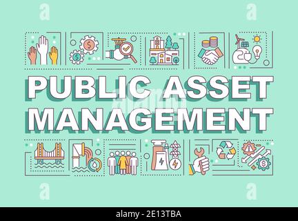 Public Asset Management Wortkonzepte Banner Stock Vektor