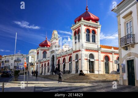 Loule Municipal Market Building Außenansicht Der Algarve Portugal Stockfoto