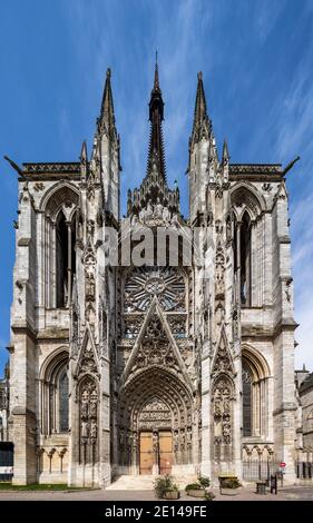 Faszien von Saint Ouen, eine gotische Abteikirche in Rouen, Normandie Stockfoto