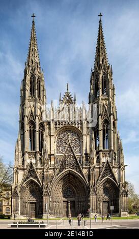 Rouen Normandie 4. Mai 2013 : Fascia von Saint Ouen, eine gotische Abteikirche in Rouen, Normandie Stockfoto
