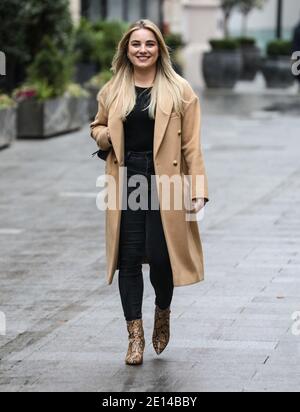 London, Großbritannien. Januar 2021. Sian Welby verlässt die Global Radio Studios in London. Kredit: SOPA Images Limited/Alamy Live Nachrichten Stockfoto
