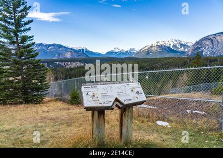 TransAlta Cascade Wasserkraftwerk. Gelegen am Cascade River im Banff National Park, Canadian Rockies. Stockfoto