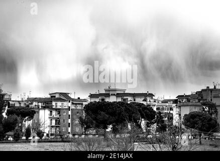 Roma circondata dalla neve, continua il mal Tempo nel Lazio Stockfoto