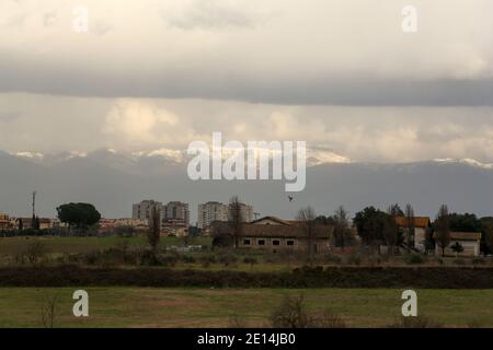 Roma circondata dalla neve, continua il mal Tempo nel Lazio Stockfoto