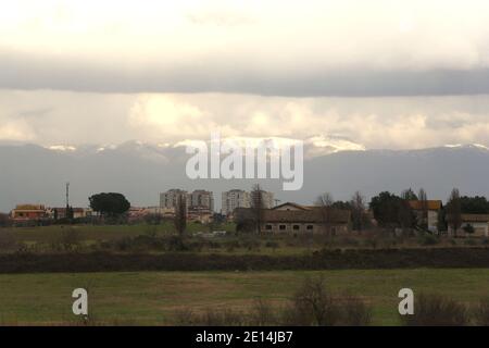 Roma circondata dalla neve, continua il mal Tempo nel Lazio Stockfoto