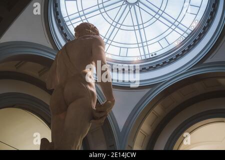 Florenz, Italien - Oktober 18 2015: Michelangelos meisterhafte David-Statue in der Accademia in Florenz, Italien. Stockfoto