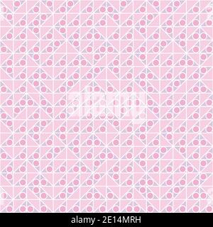 Rosa und weiß nahtlose Wiederholung Muster Design, geometrische abstrakte Hintergrund, wiederholen Fliese Stock Vektor