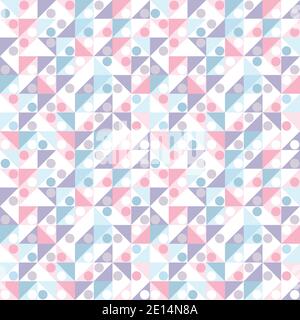 Nahtloses geometrisches Muster in Pastell, abstrakte Dreiecke modernes Muster, Hintergrund. Stock Vektor